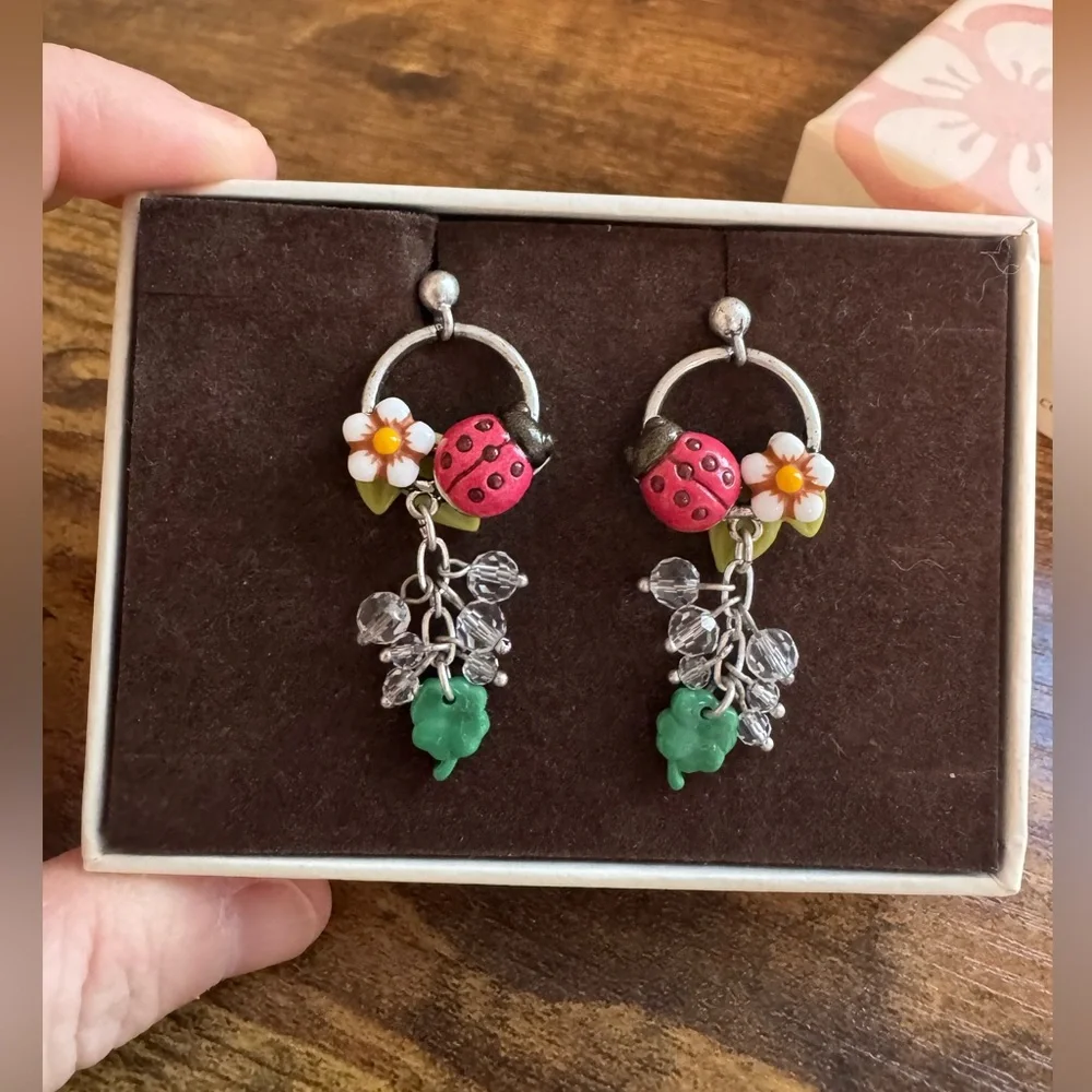 NWT Thun Ladybug Enamel Dangle Earrings‎